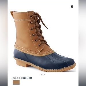 Women's Insulated Flannel Lined Duck Boots in Hazelnut, Size 9.